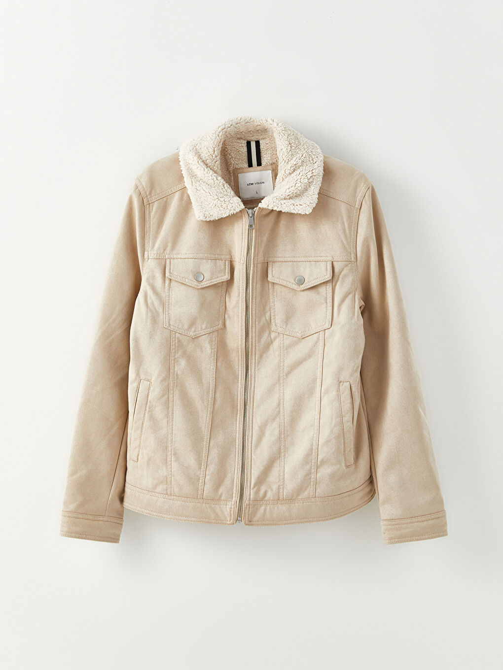 Slim Fit Suede Men's Jacket-5