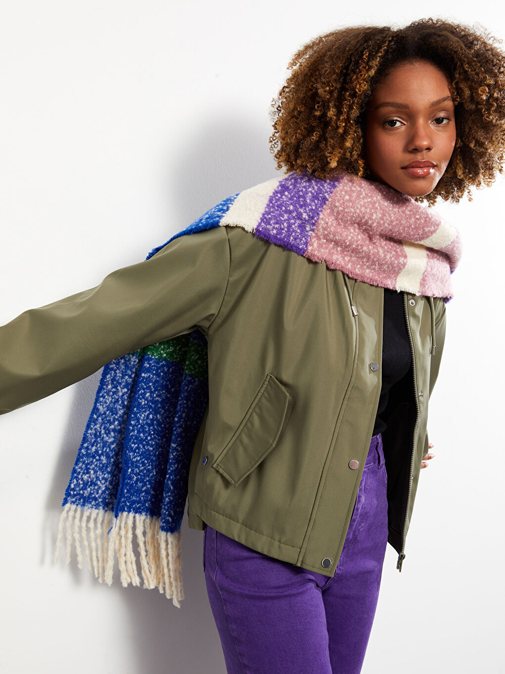 Mit Kapuze Schlichter Oversize Regenmantel für Damen