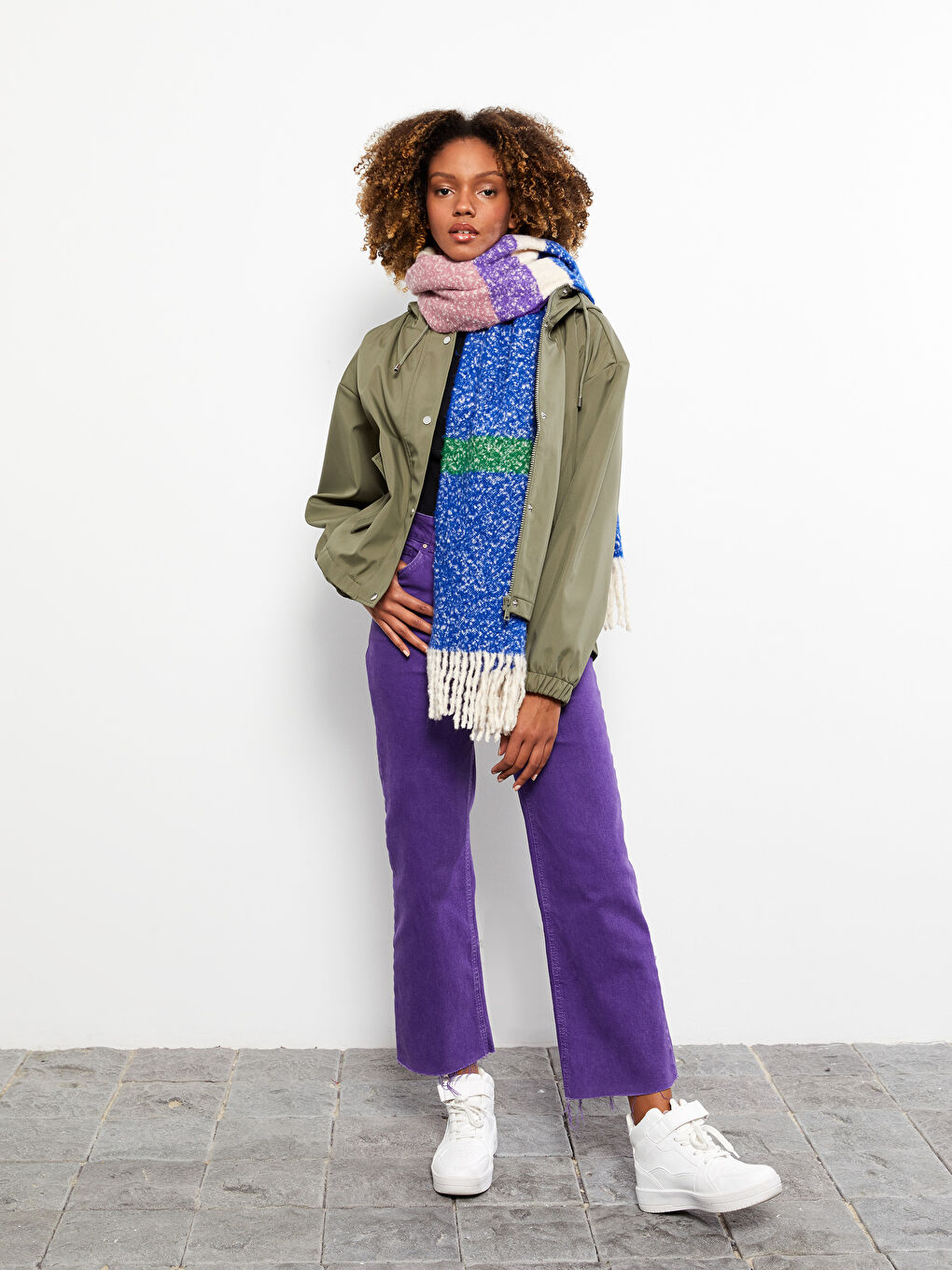 Mit Kapuze Schlichter Oversize Regenmantel für Damen-2