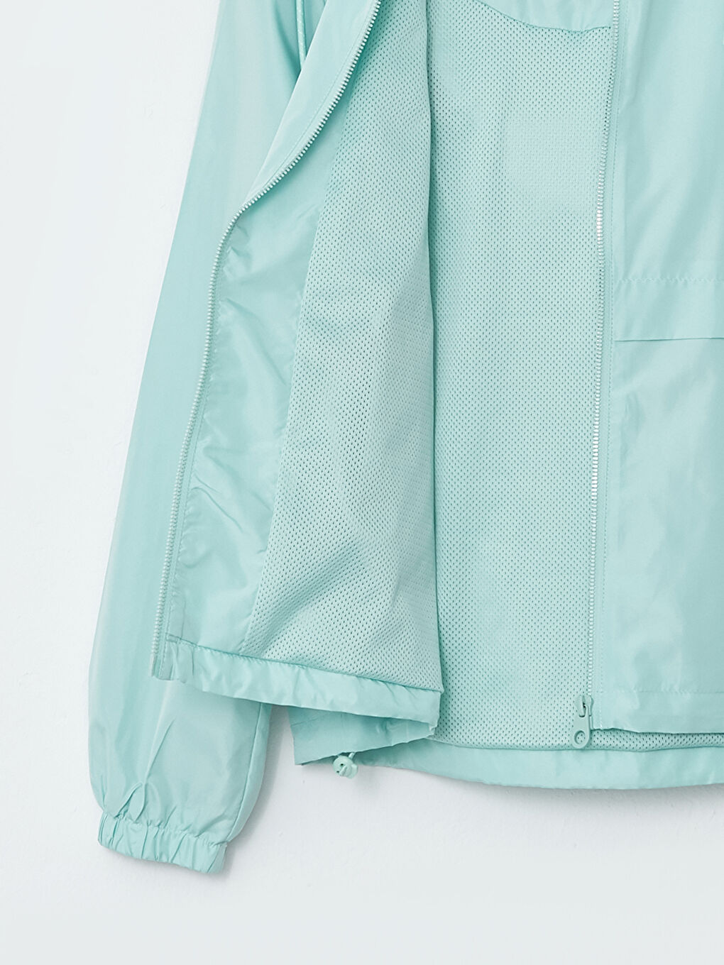Hooded Regular Long Sleeve Women's Raincoat -S30402Z8-SAH