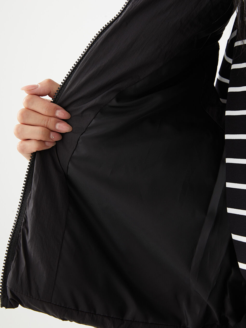 Hooded Patterned Women's Vest -S30408Z8-CVL