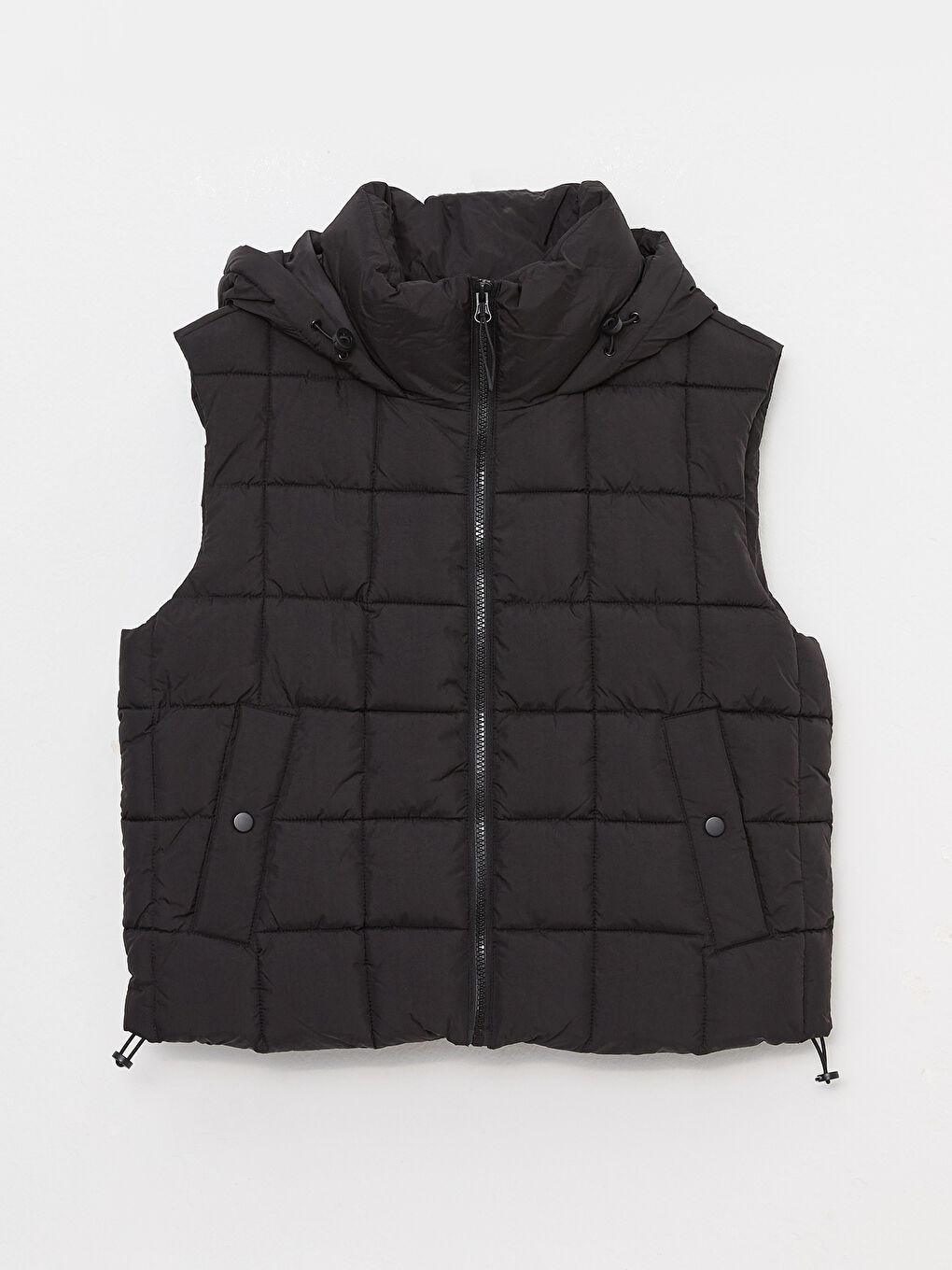 Hooded Patterned Women's Vest -S30408Z8-CVL