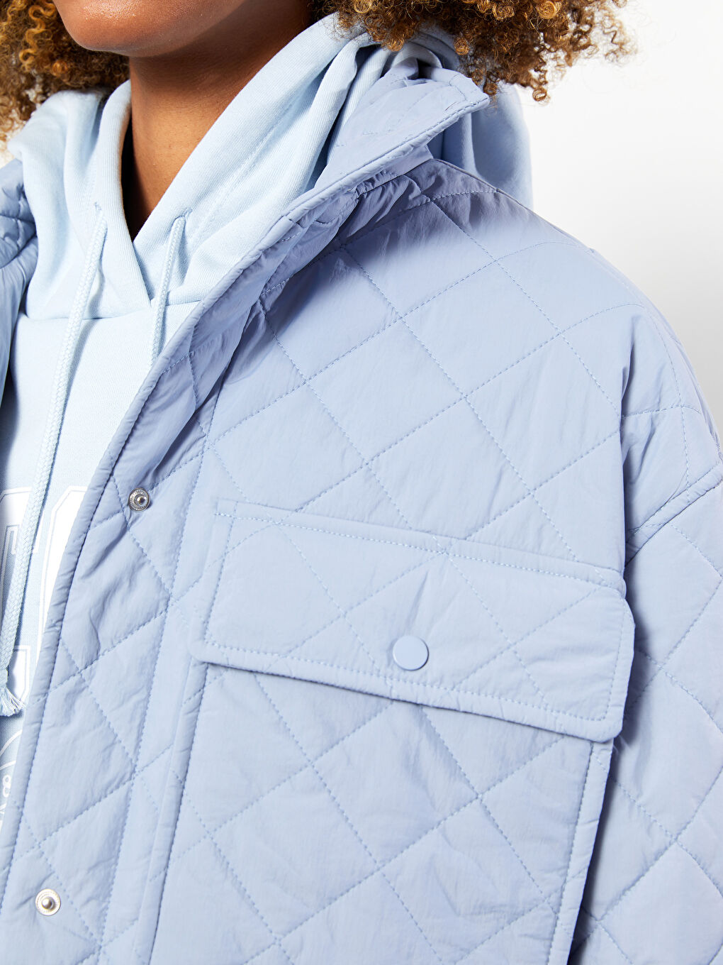 XSIDE Women's Down Jacket With Stand Collar Quilted Pattern Long Sleeve -S30409Z8-SPD