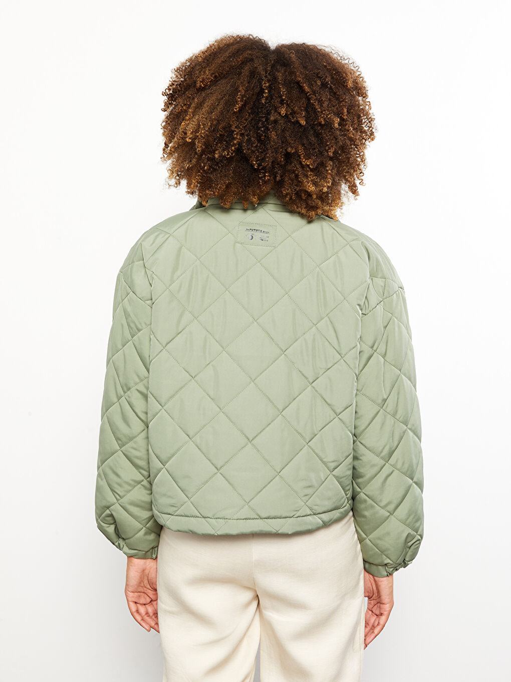 Turtle Neck Quilted Long Sleeve Women's Puffer -S30410Z8-SMG