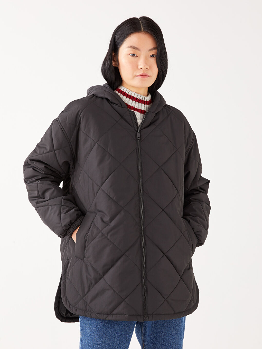 LCW Vision Hooded Quilted Women's Puffer Coat -S30413Z8-CVL