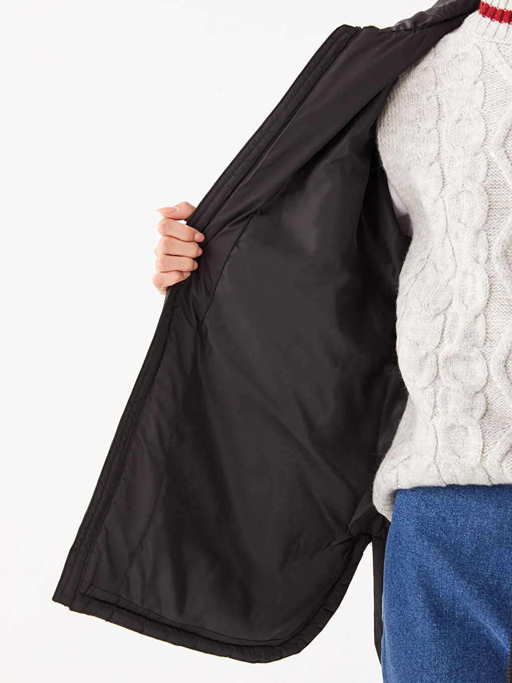 LCW Vision Hooded Quilted Women's Puffer Coat -S30413Z8-CVL