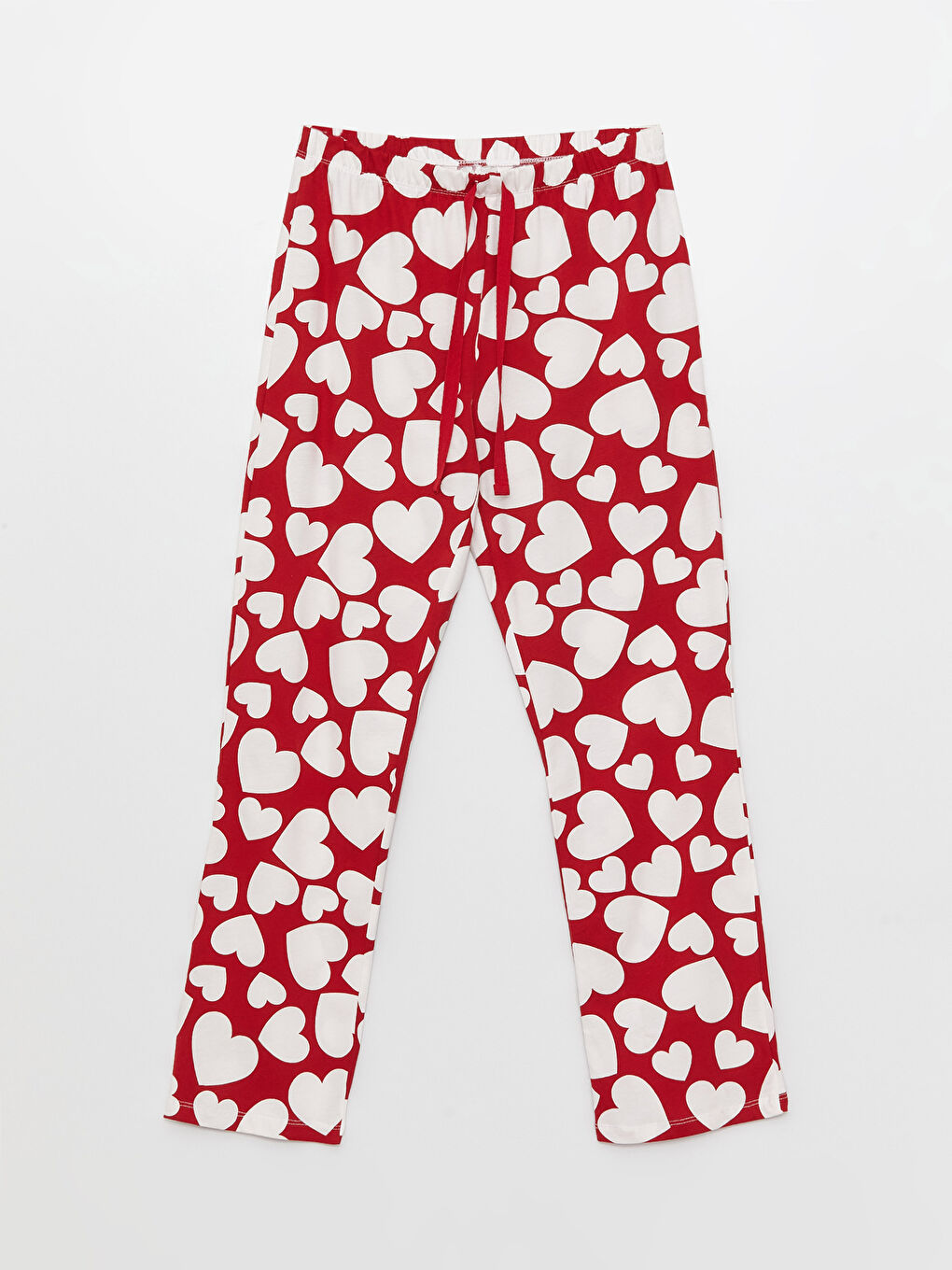 Kırmızı Gömlek Yaka Desenli Kısa Kollu Kadın Pijama Takımı-7