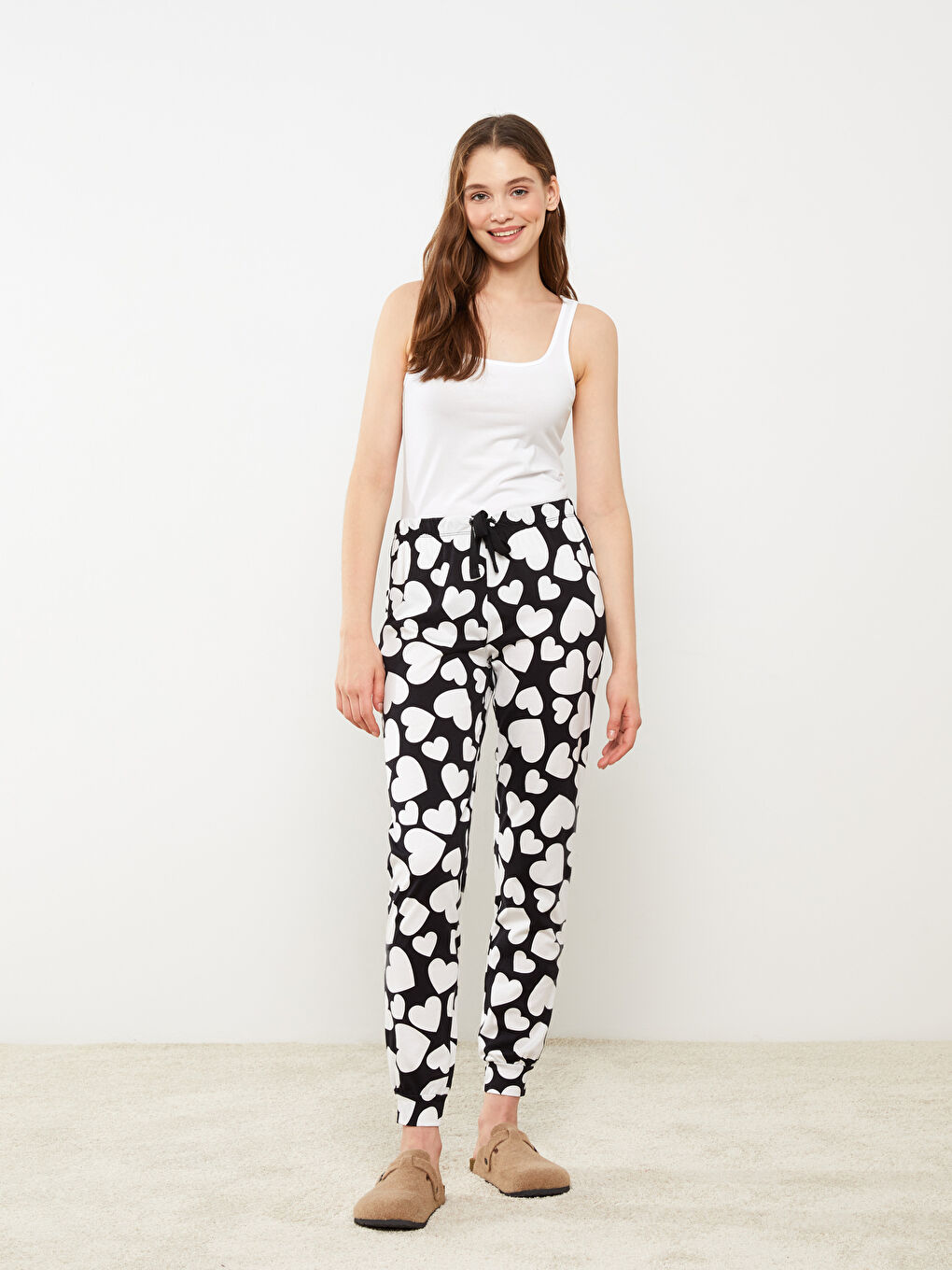 Elasticated Waist Patterned Women's Jogger Pyjama Bottoms -S30427Z8-LQJ