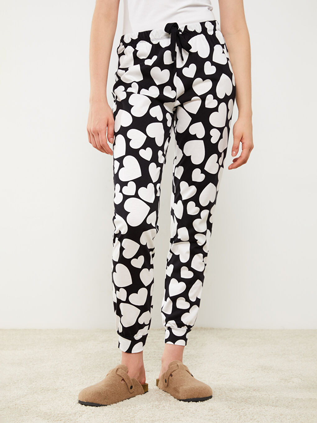 Elasticated Waist Patterned Women's Jogger Pyjama Bottoms -S30427Z8-LQJ