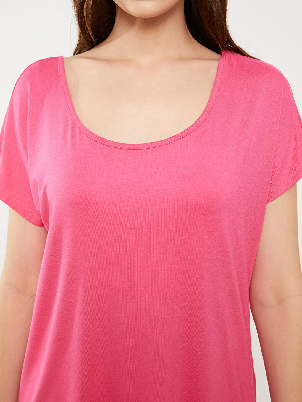 U Neck Patterned Short Sleeve Women's Pajamas Set -S30437Z8-LSZ