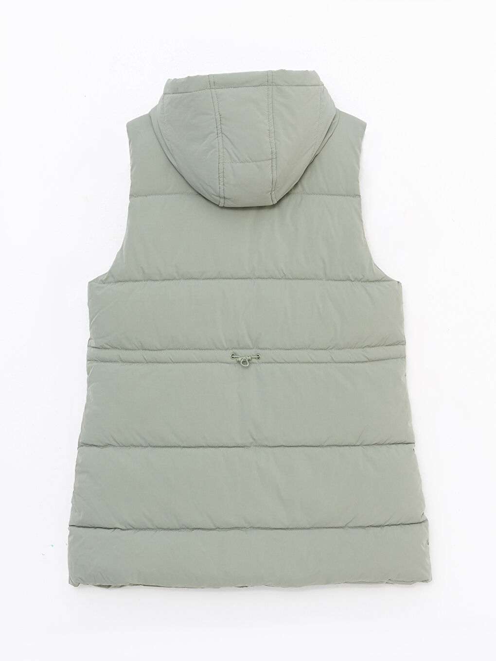 Vestă matlasată simplă cu glugă pentru femei-6