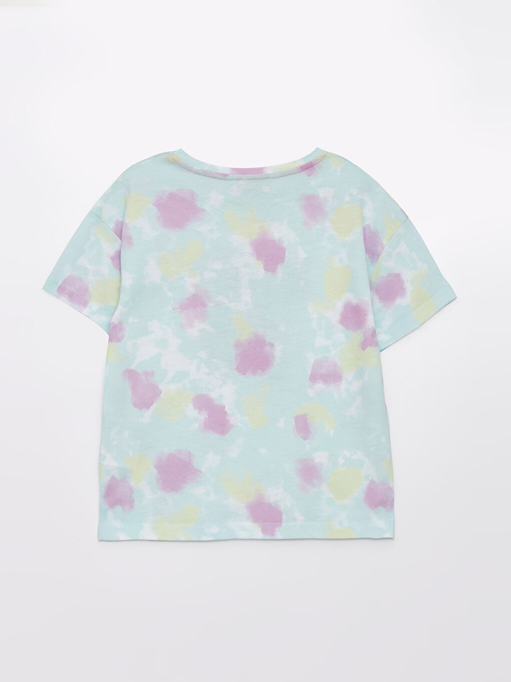 Crew Neck Teddy Bear Printed Girls' T-Shirt-1