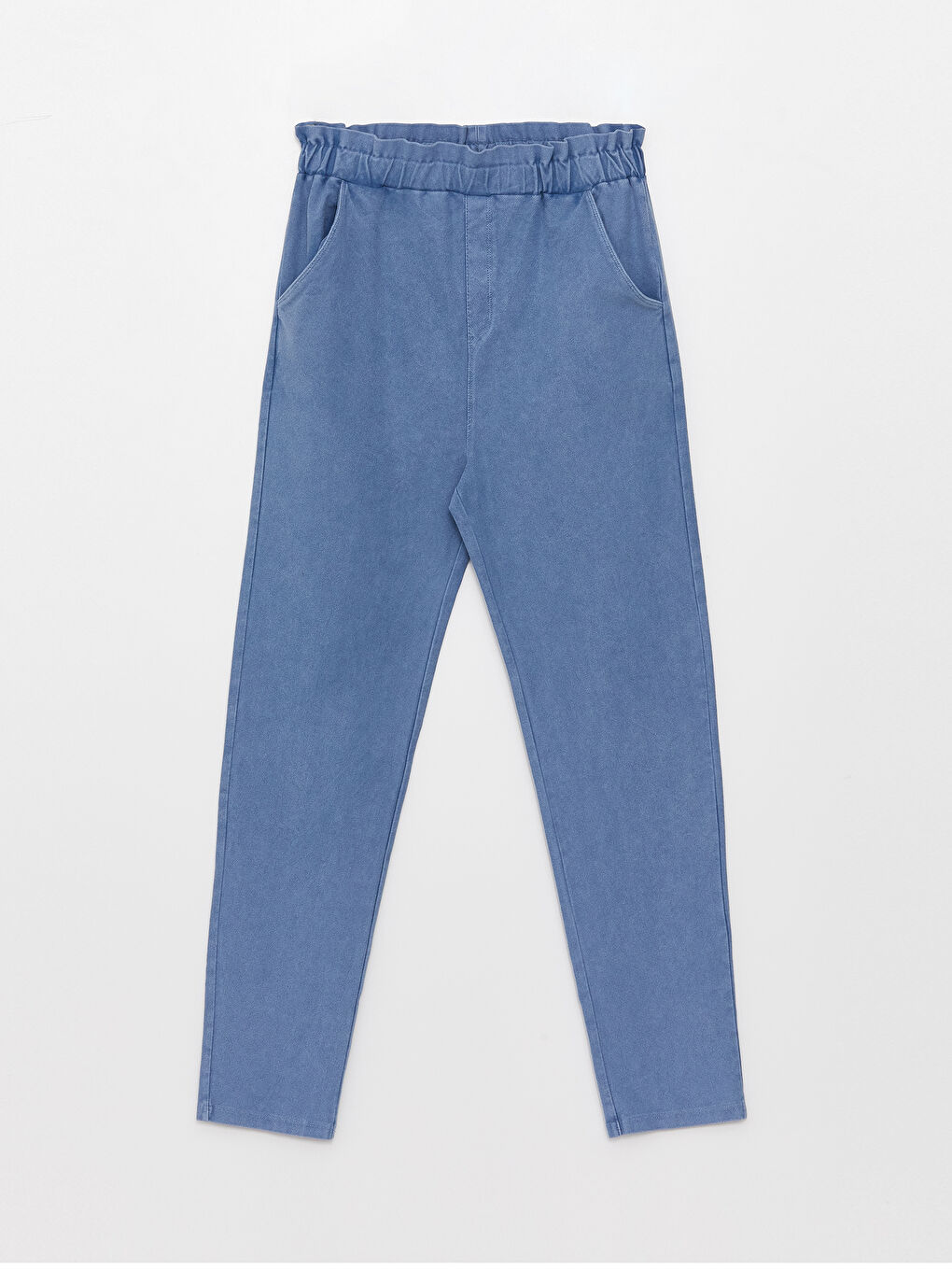 Girls' Basic Trousers with Elastic Waist