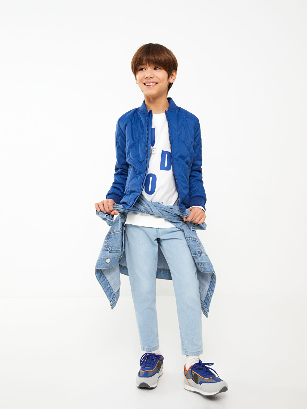 Vestes Garçon à Col Droit-1