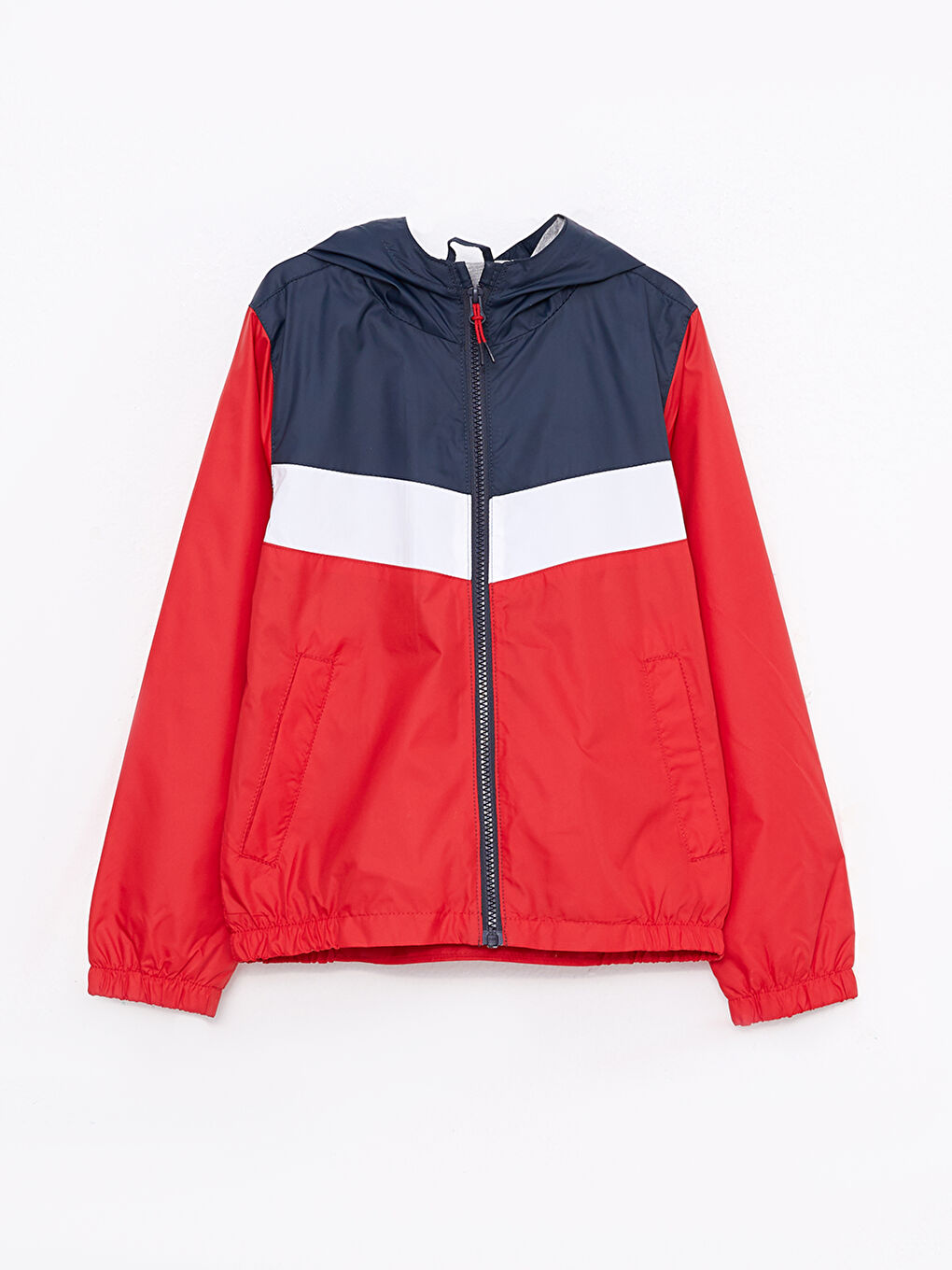 Hooded Color Block Boys' Raincoat -S30513Z4-HMW