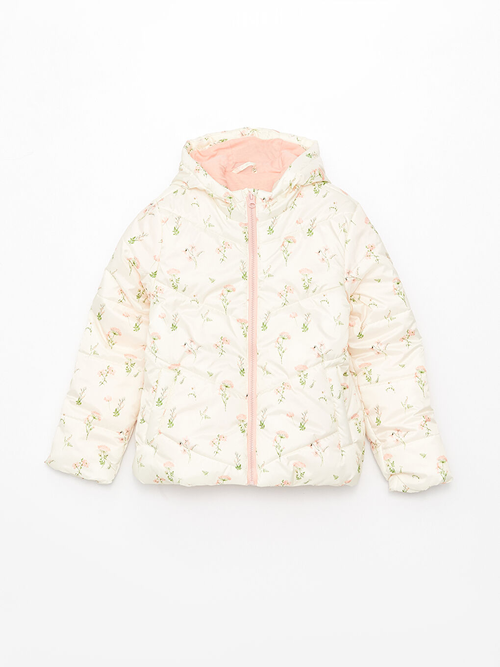 Geacă Matlasată Imprimată cu Glugă pentru Fete-3