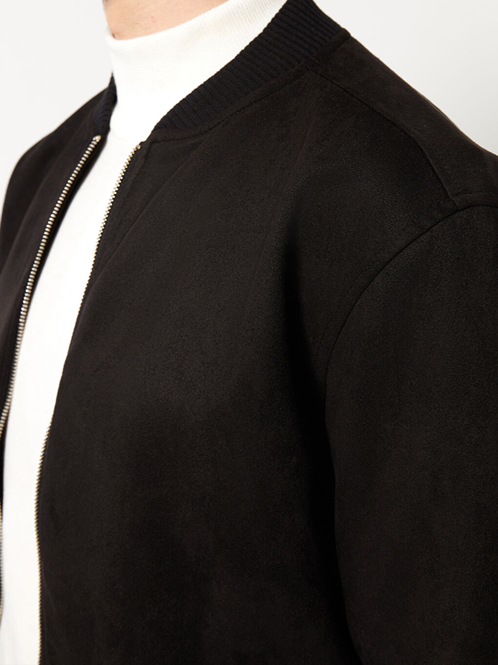 Standard Fit College Collar Men's Bomber Jacket-1