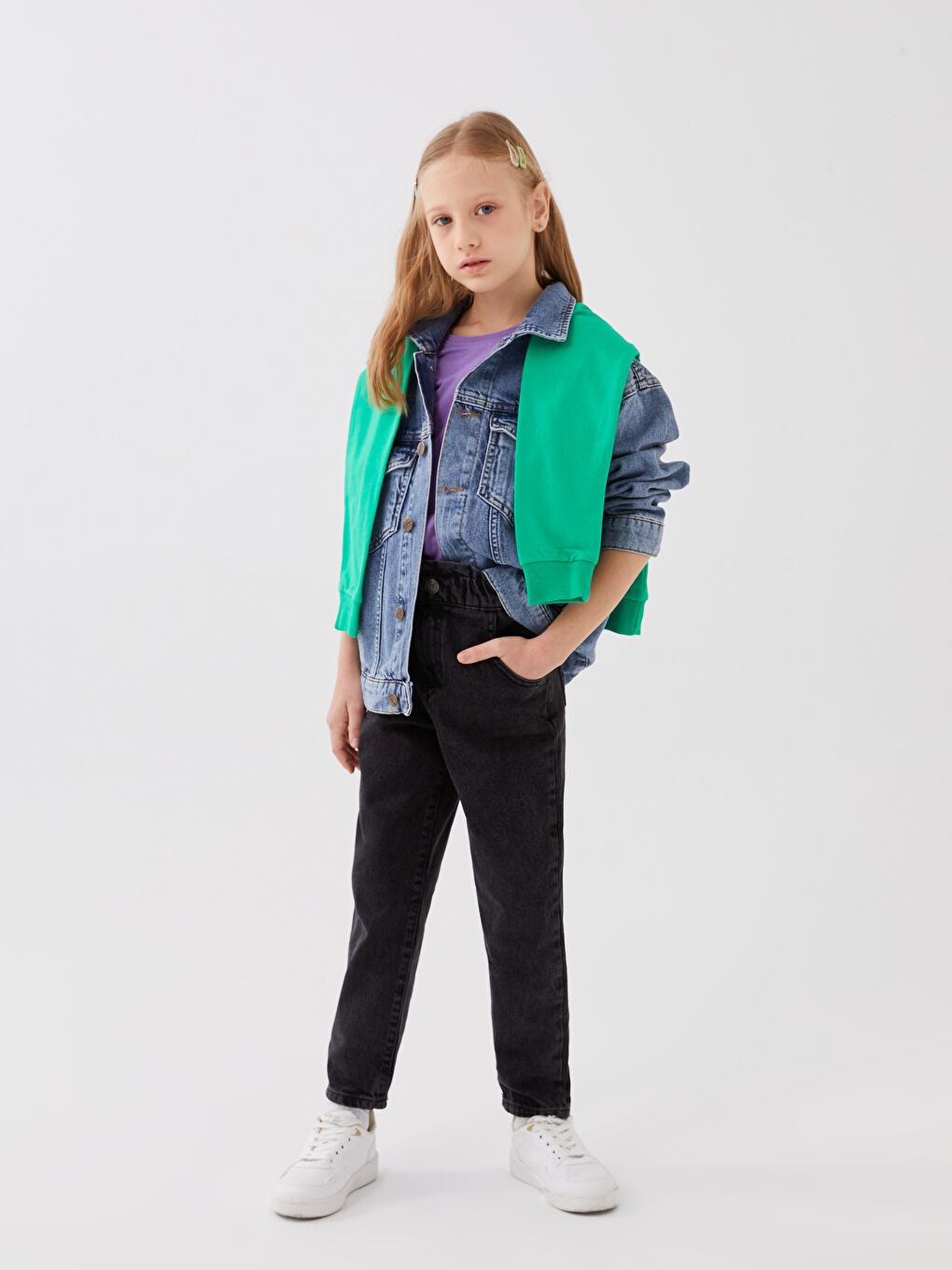 LCW Kids Paperbag farmerke za devojčice -S30546Z4-SHP