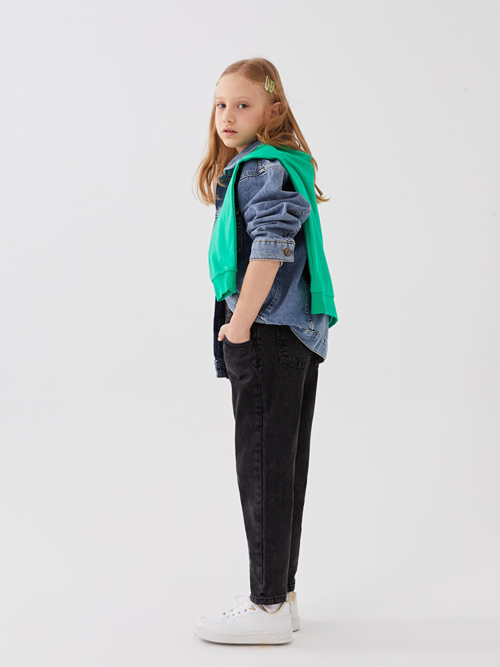 LCW Kids Paperbag farmerke za devojčice -S30546Z4-SHP