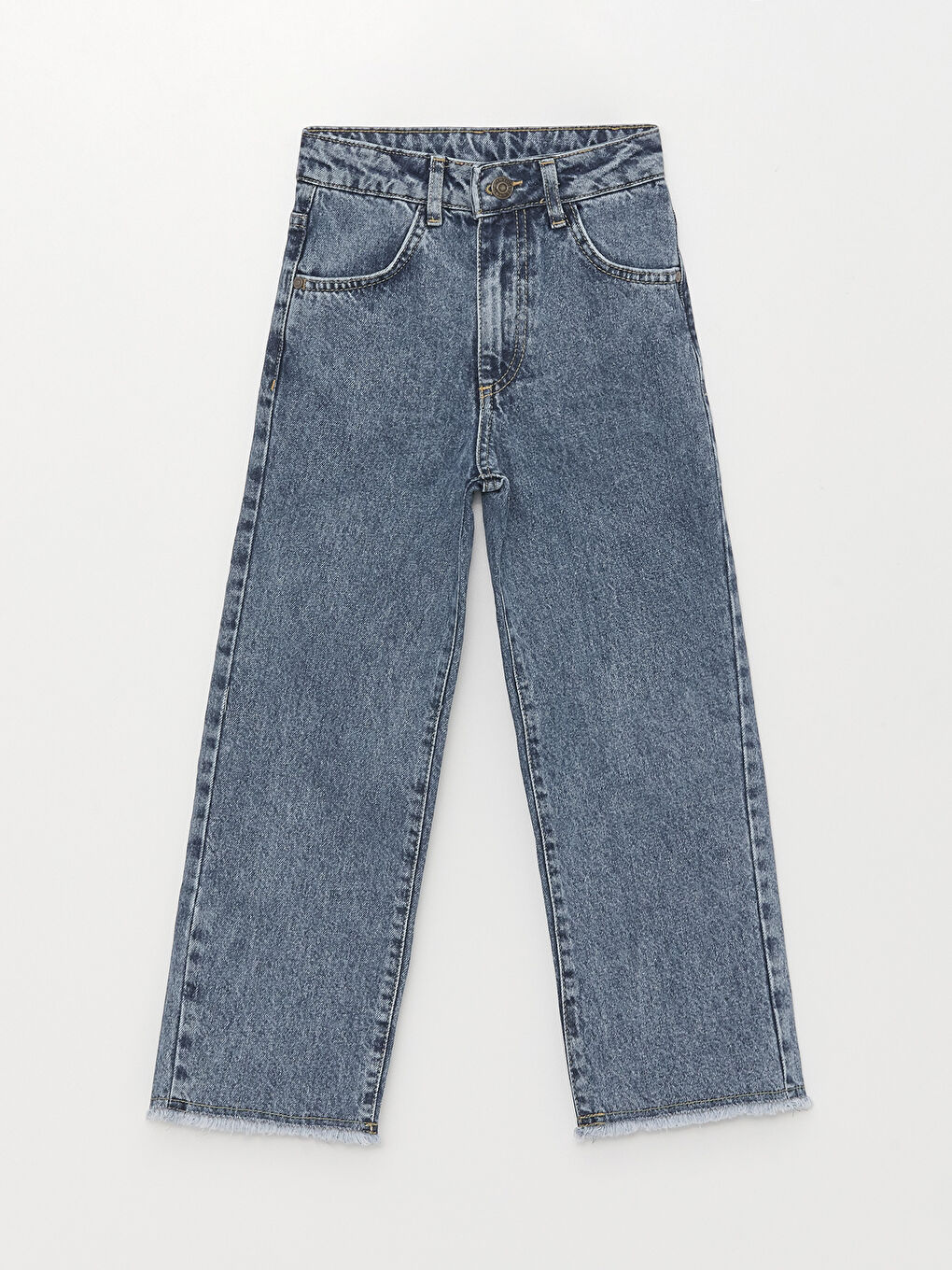 LCW Kids Basic Wide Leg Girls' Trousers -S30547Z4-SHK