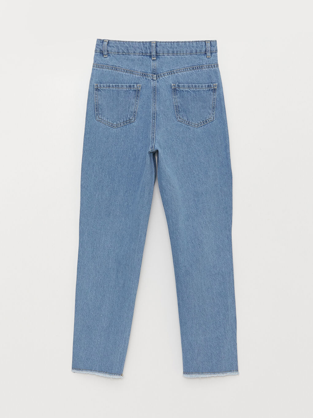 İndigo Yırtık Detaylı Kız Çocuk Jean Pantolon-2