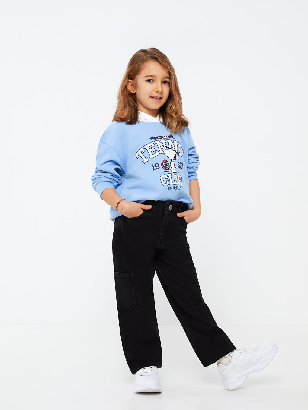 Blugi Evazați Simpli Fete Din Denim