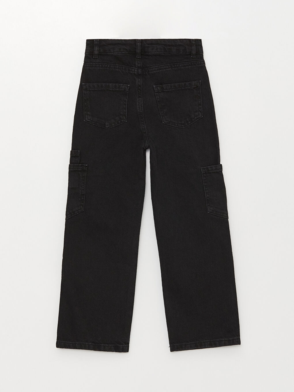 Blugi Evazați Simpli Fete Din Denim-3