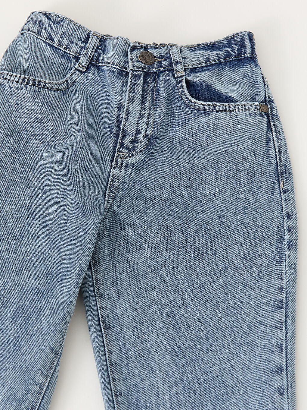 Elasticated Waist Basic Girls' Jeans -S30566Z4-V2T