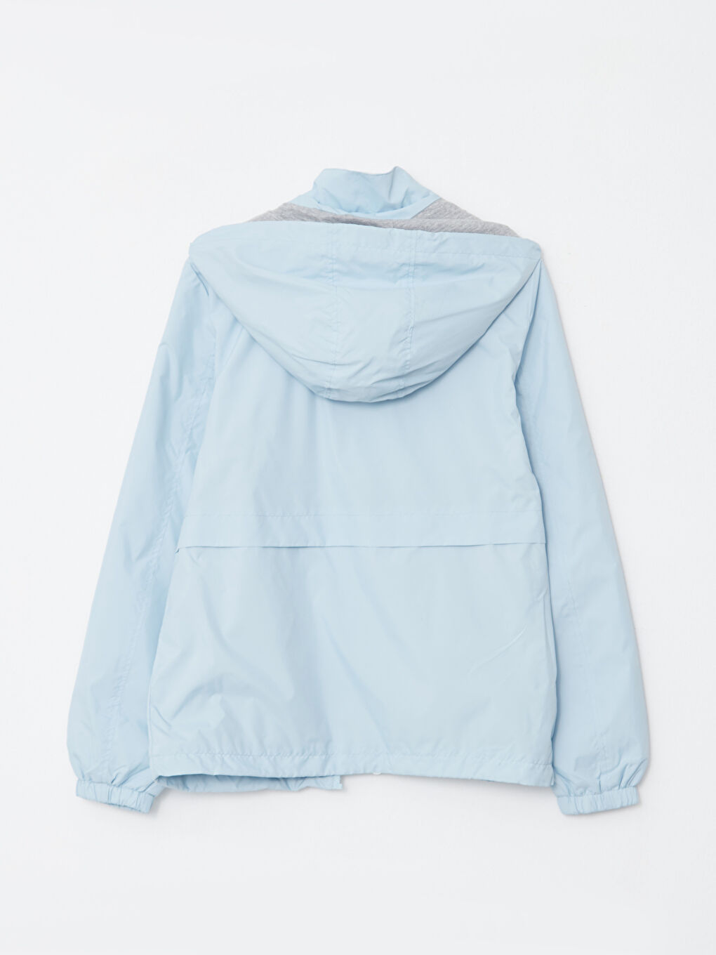 Әйелдерге арналған капюшонды өрнексіз жаңбырға арналған күрте-7