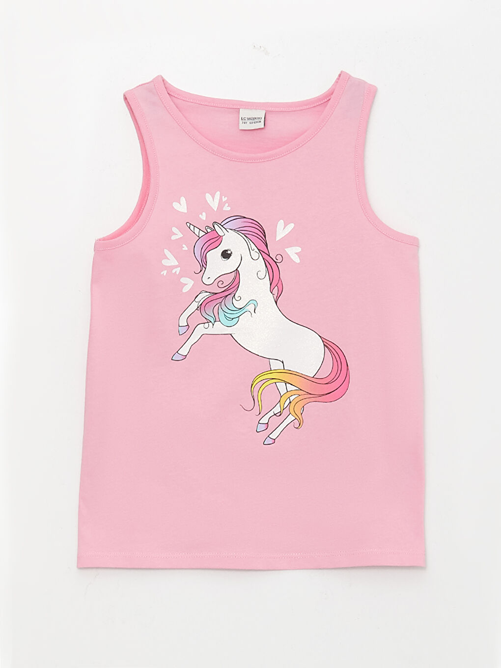Crew Neck Printed Girls' Tank Top