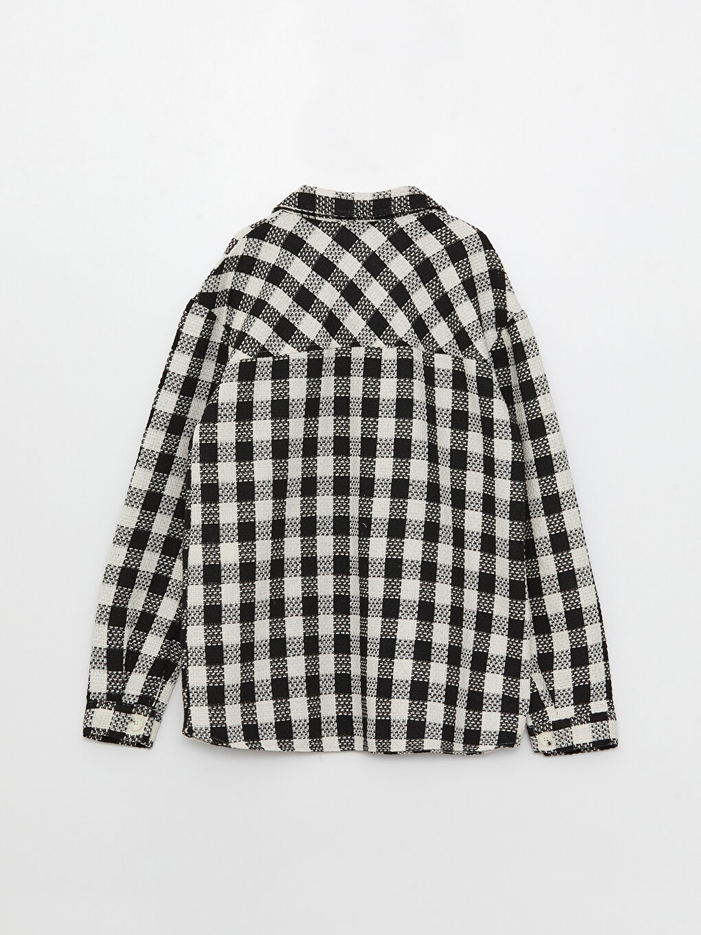 قميص كاروهات كم طويل للبنات-1