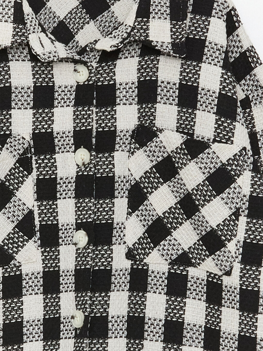 قميص كاروهات كم طويل للبنات-2