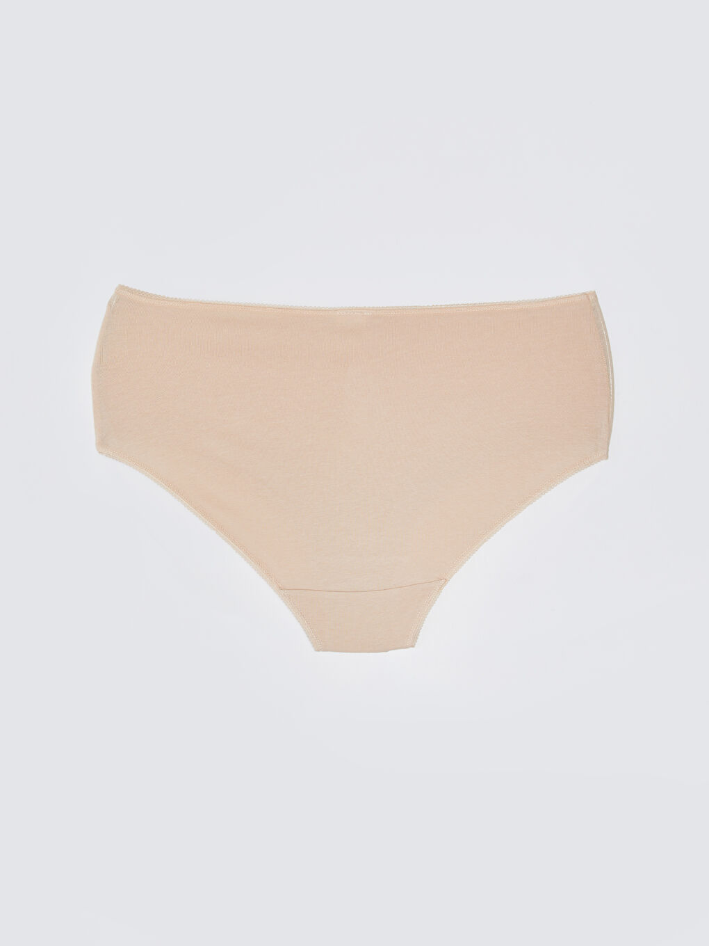 Beyaz Yüksek Bel Düz Külot 3'lü Paket-4