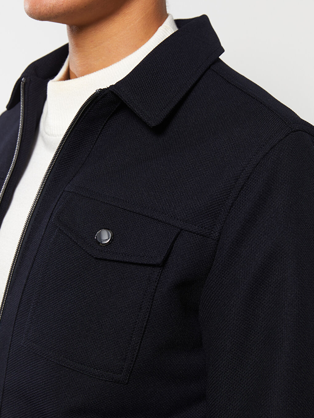 LCW Vision Slim Fit Collared Neck Men's Coat -S30601Z8-RFG