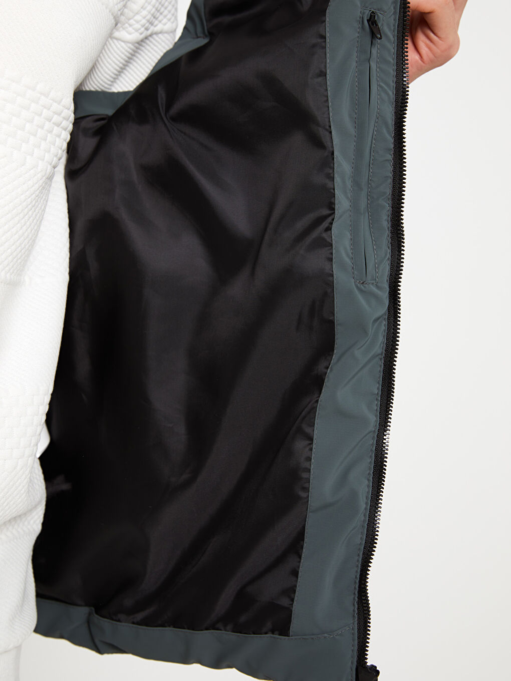 Yeşil Standart Kalıp Kolej Yaka Erkek Yelek-3