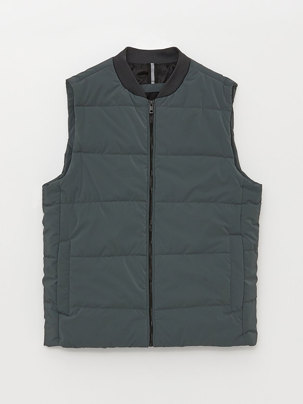 Yeşil Standart Kalıp Kolej Yaka Erkek Yelek-5