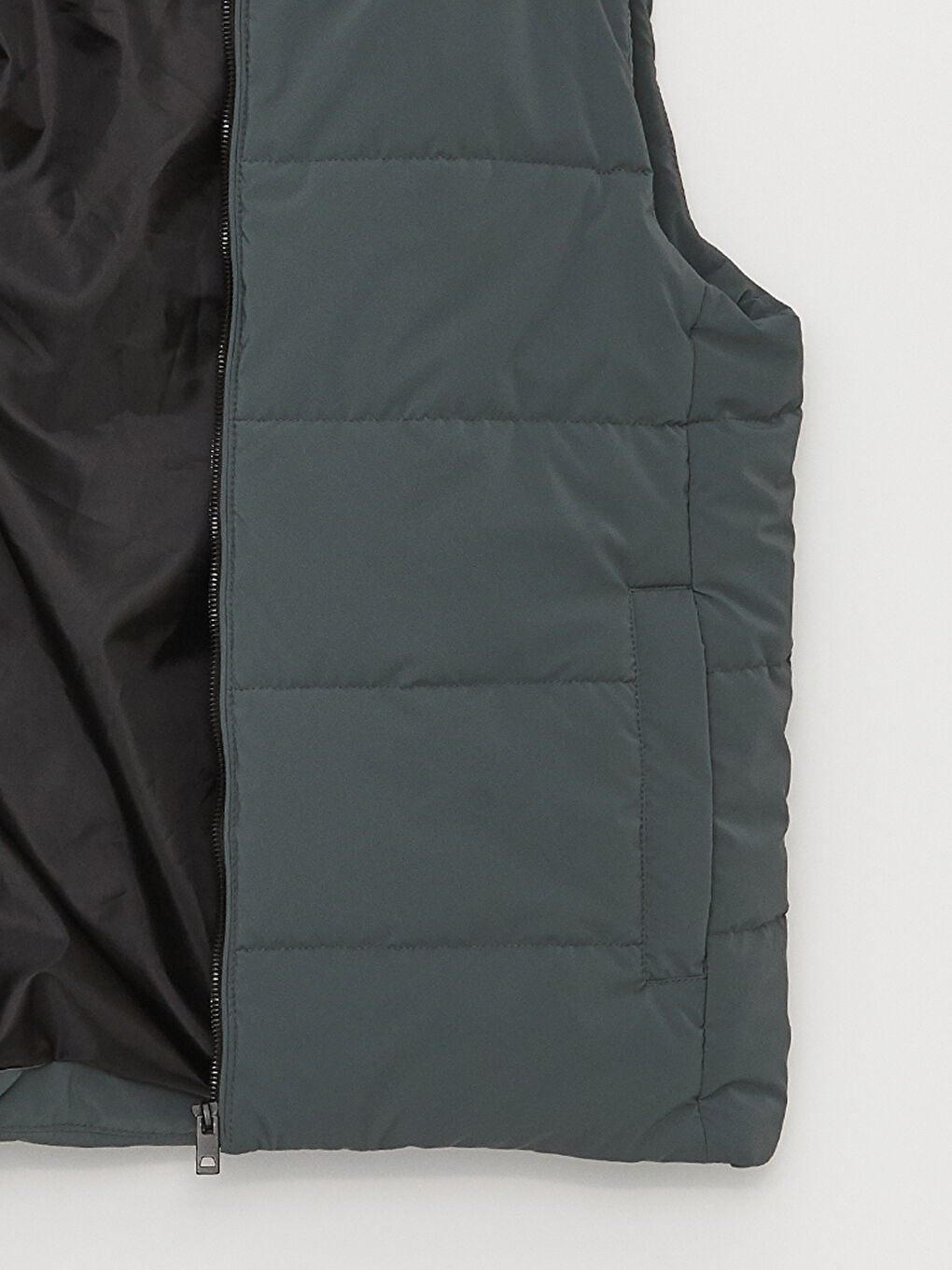 Yeşil Standart Kalıp Kolej Yaka Erkek Yelek-7