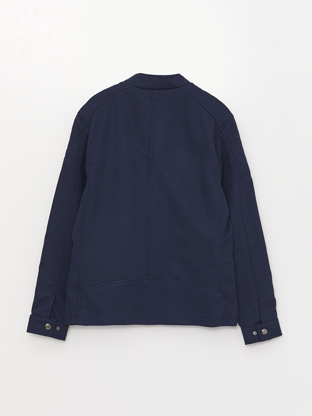 Ерлерге арналған тар пішім байкер жағалы пальто-6