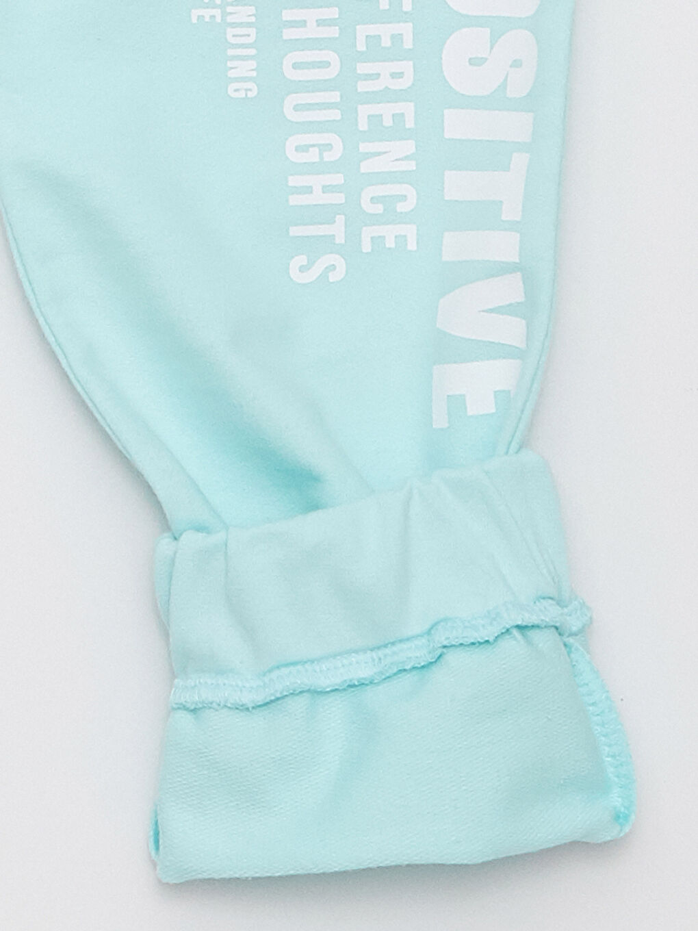 Karışık Bisiklet Yaka Baskılı Uzun Kollu Kız Çocuk Sweatshirt ve Eşofman Altı-5