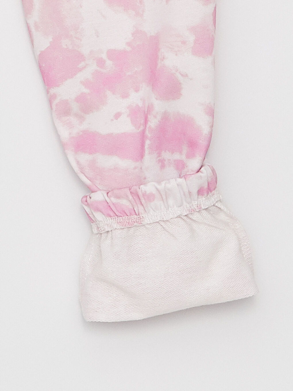 Pembe Kapüşonlu Batik Desenli Uzun Kollu Kız Çocuk Sweatshirt ve Eşofman Altı-3