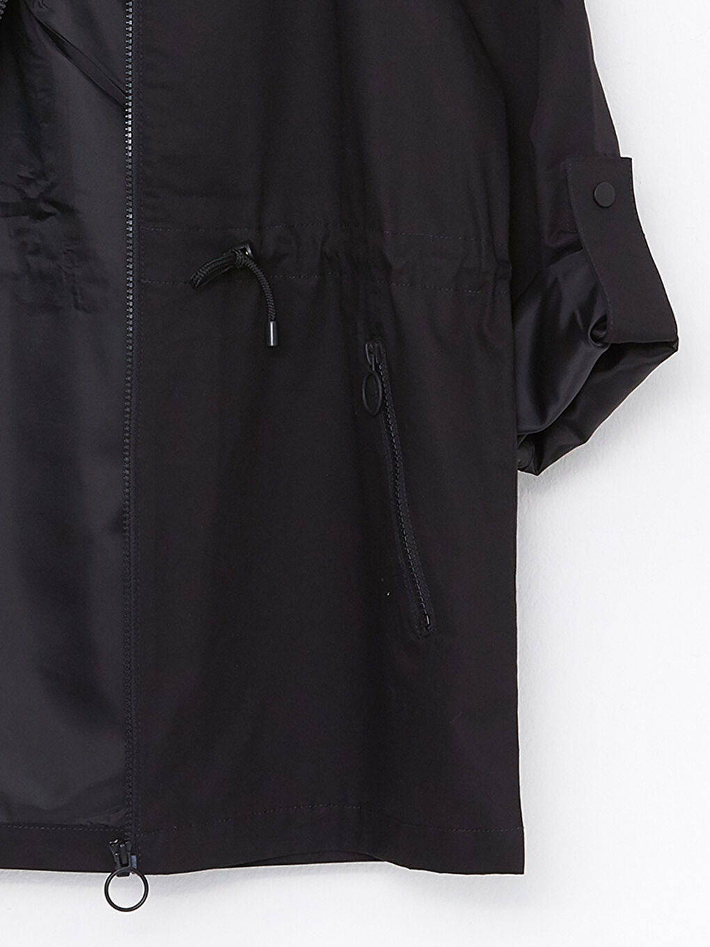 Women's Hooded Plain Coat-8