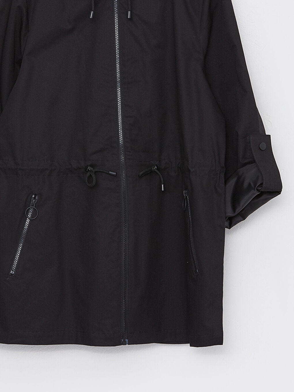 Women's Hooded Plain Coat-9