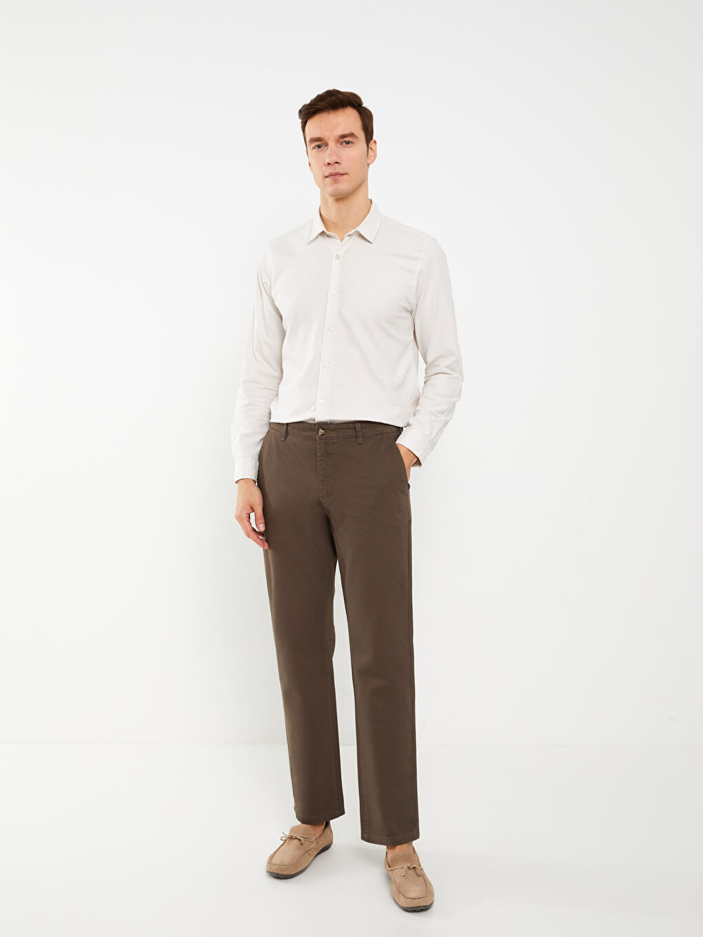 بنطلون تشينو واسع ومريح - للرجال-1