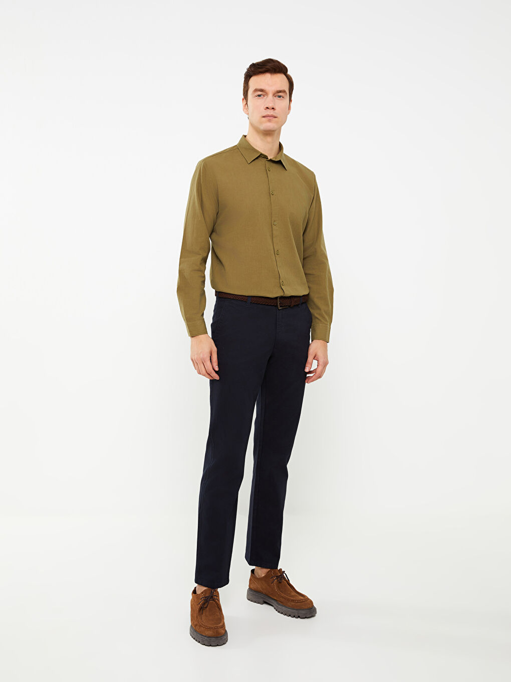 بنطلون تشينو واسع ومريح - للرجال-1