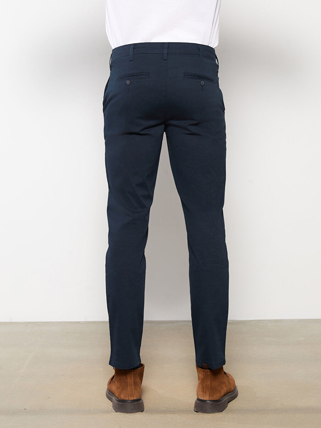 LCWAIKIKI Classic Lacivert Slim Fit Gabardin Erkek Chino Pantolon - 4