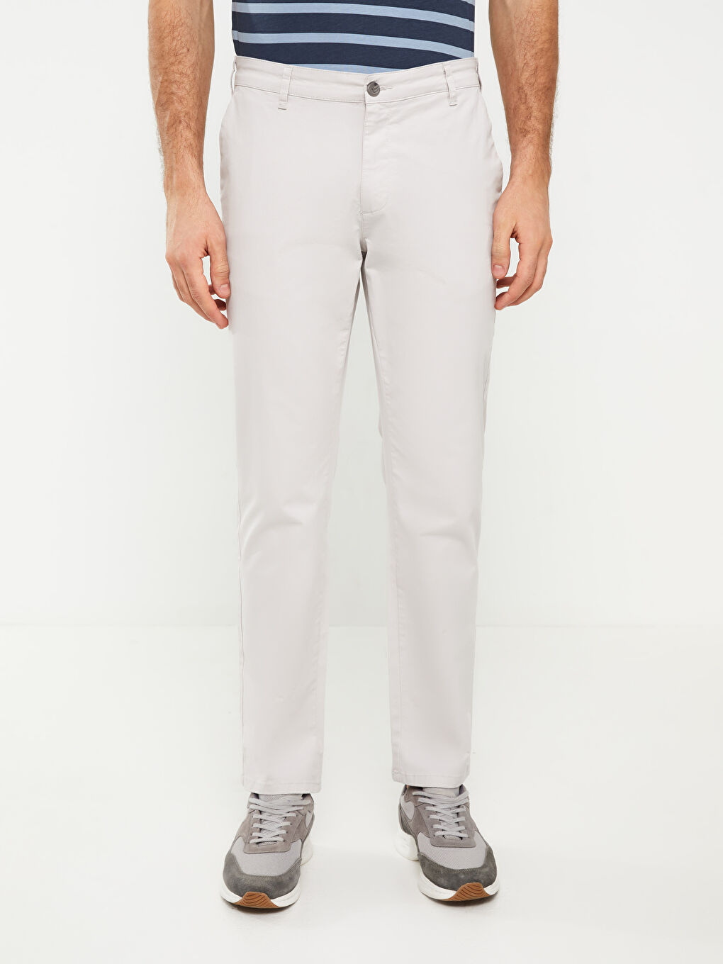 Pantaloni Chino Gabardină Standard Fit pentru Bărbați-2