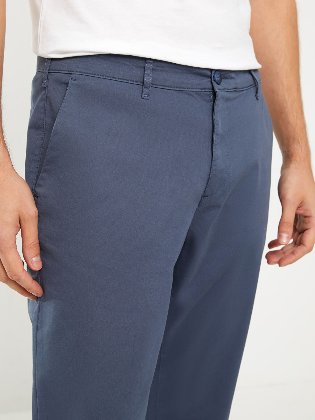 Стандартна кройка Габардин Чино панталони за мъже-2