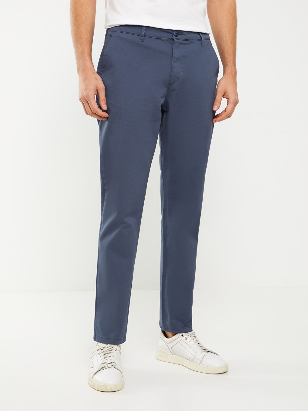 Стандартна кройка Габардин Чино панталони за мъже-3