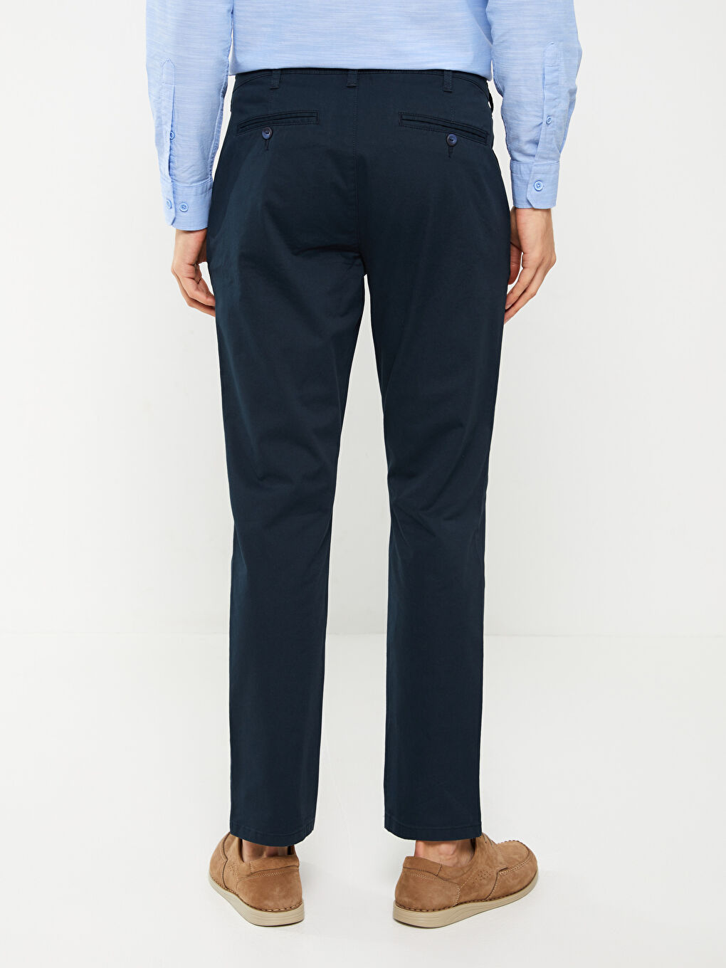 LCWAIKIKI Classic Lacivert Standart Kalıp Gabardin Erkek Chino Pantolon - 4