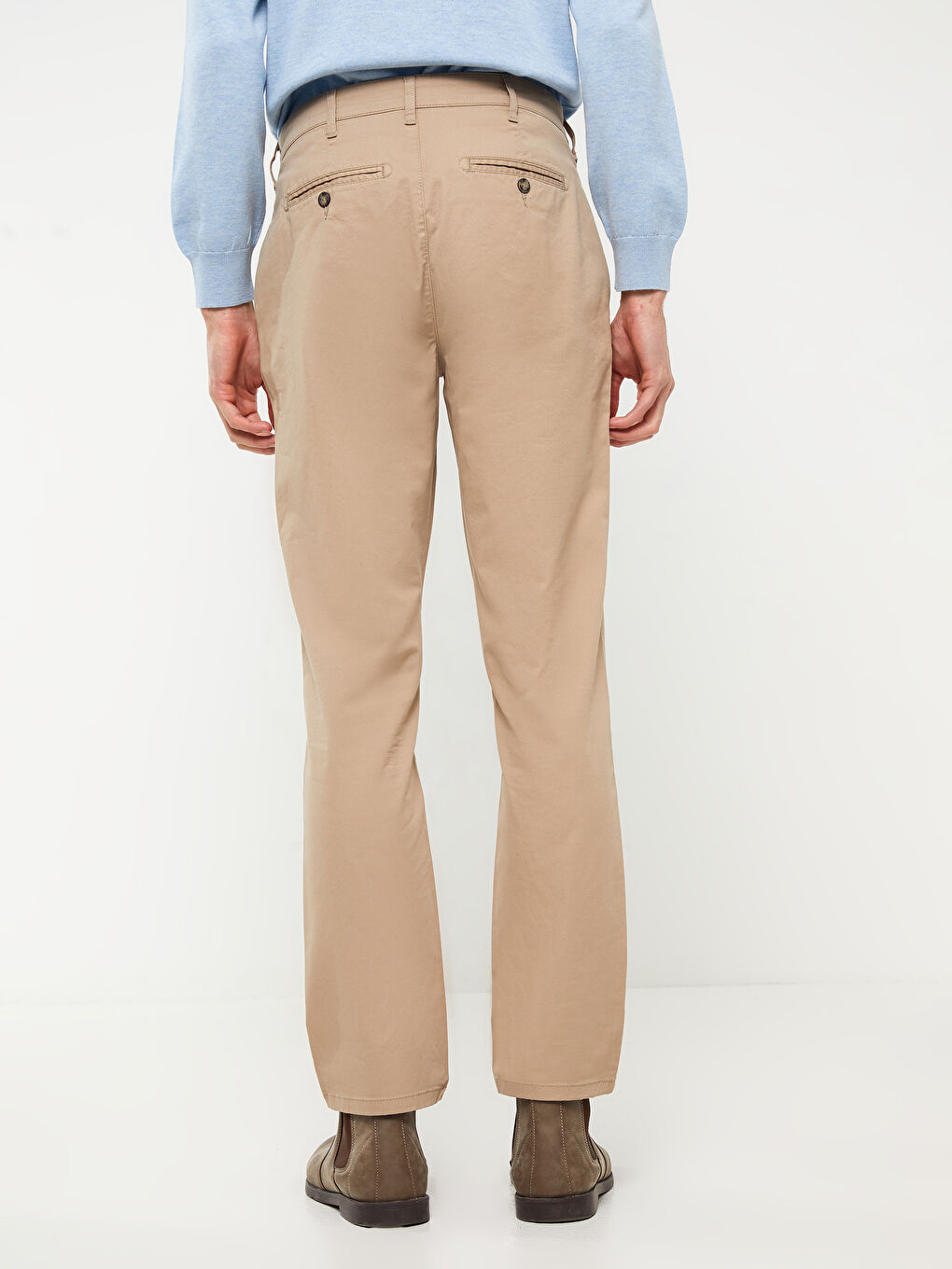 LCWAIKIKI Classic Bej Standart Kalıp Gabardin Erkek Chino Pantolon - 2